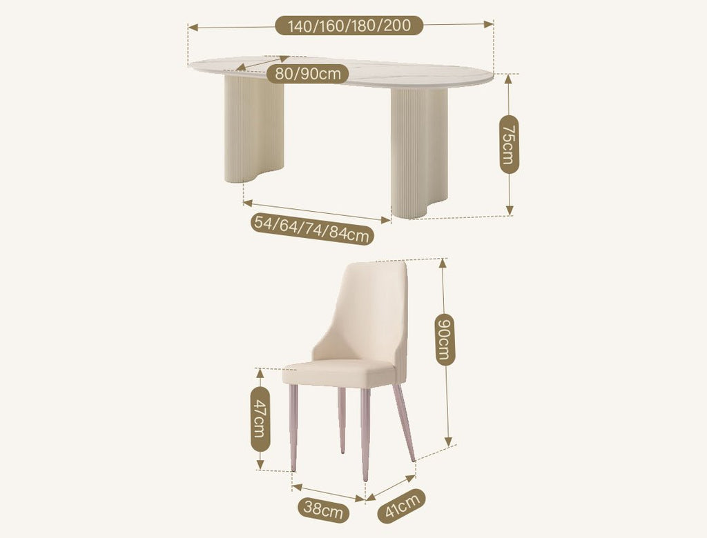 Peru Oval Dining Table, White - Joe’s Haven