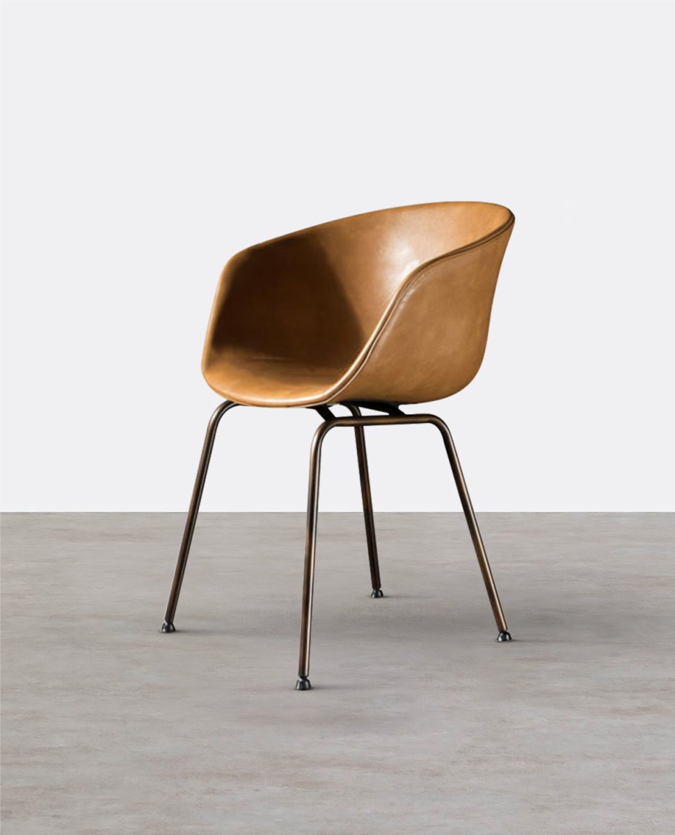 A Set of 2 Herron Dining Chairs, PU Leather - Joe’s Haven