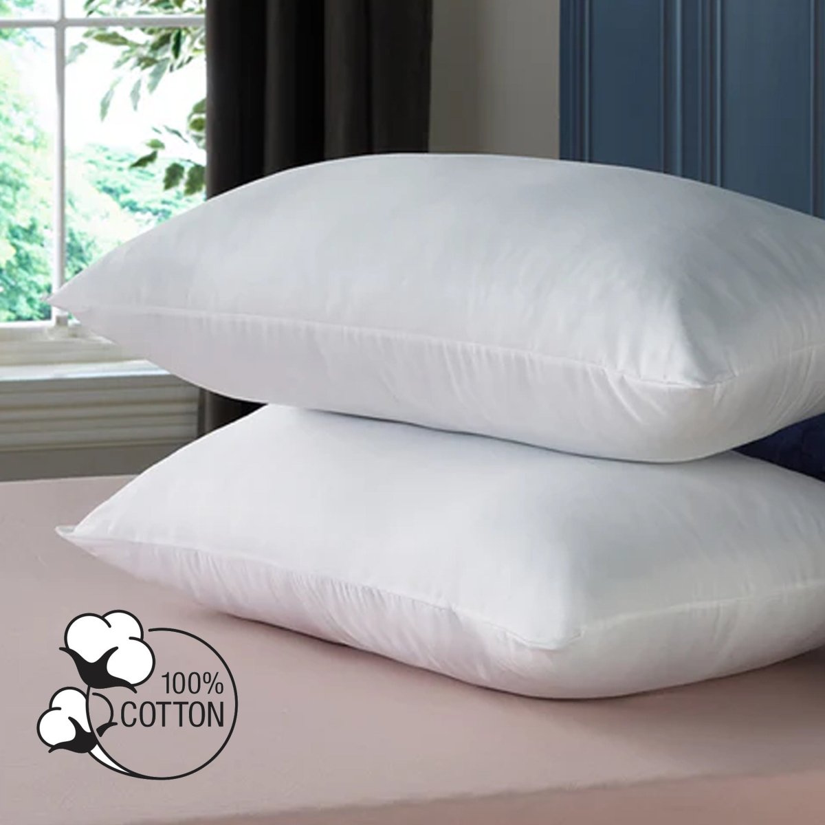 2 Pack Luxury Egyptian Cotton Blend Hotel Quality Pillows - Joe’s Haven