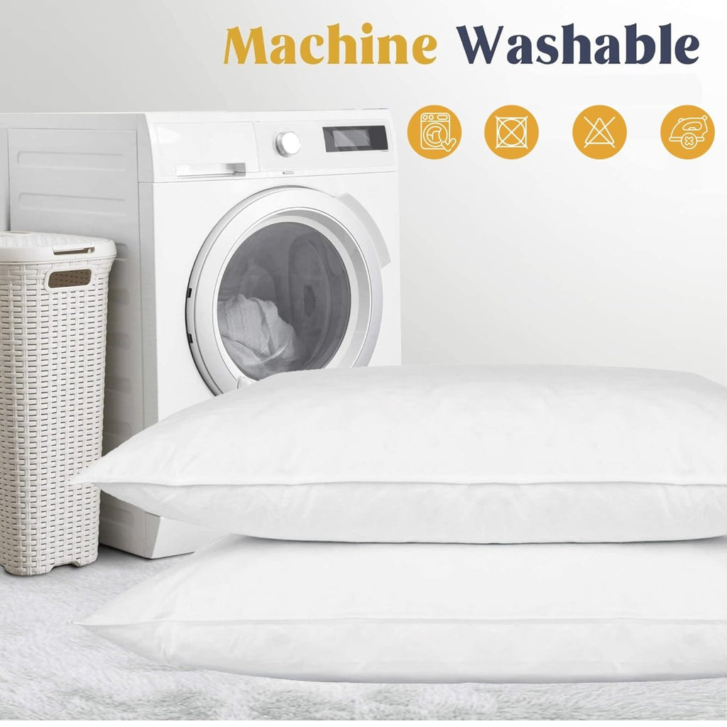 2 Pack Luxury Hotel Quality Duck Feather and Down Pillows Pair - Joe’s Haven