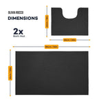 2 Piece Monaco Non Slip Bath Mat and Pedestal Set - Joe’s Haven