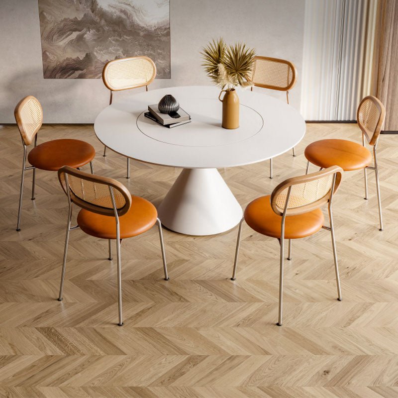 Ozzie Rattan Dining Chair, Round Seat Pad - Joe’s Haven