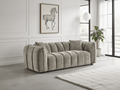 Venice Mocha Fabric 3 - Seater Sofa: Tufted Design, Deep Seating, Plush Comfort - Joe’s Haven