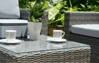 Marbella Grey 5 - Seater Garden Sofa Set with Ottoman and Cover Bundle - Joe’s Haven