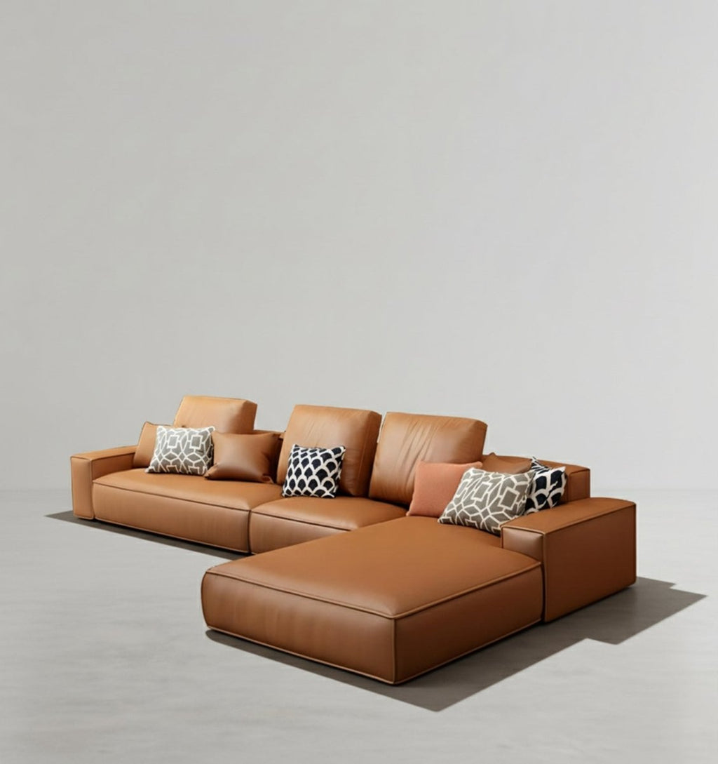Nevaeh Three Seater Corner Sofa, Leathaire - Joe’s Haven