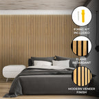 Acoustic Slat Wall Panel - Oak - Joe’s Haven