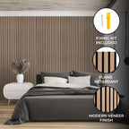 Acoustic Slat Wall Panel - Light Walnut - Joe’s Haven