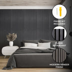 Acoustic Slat Wall Panel – Anthracite Grey - Joe’s Haven