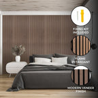 Acoustic Slat Wall Panel - Dark Walnut - Joe’s Haven