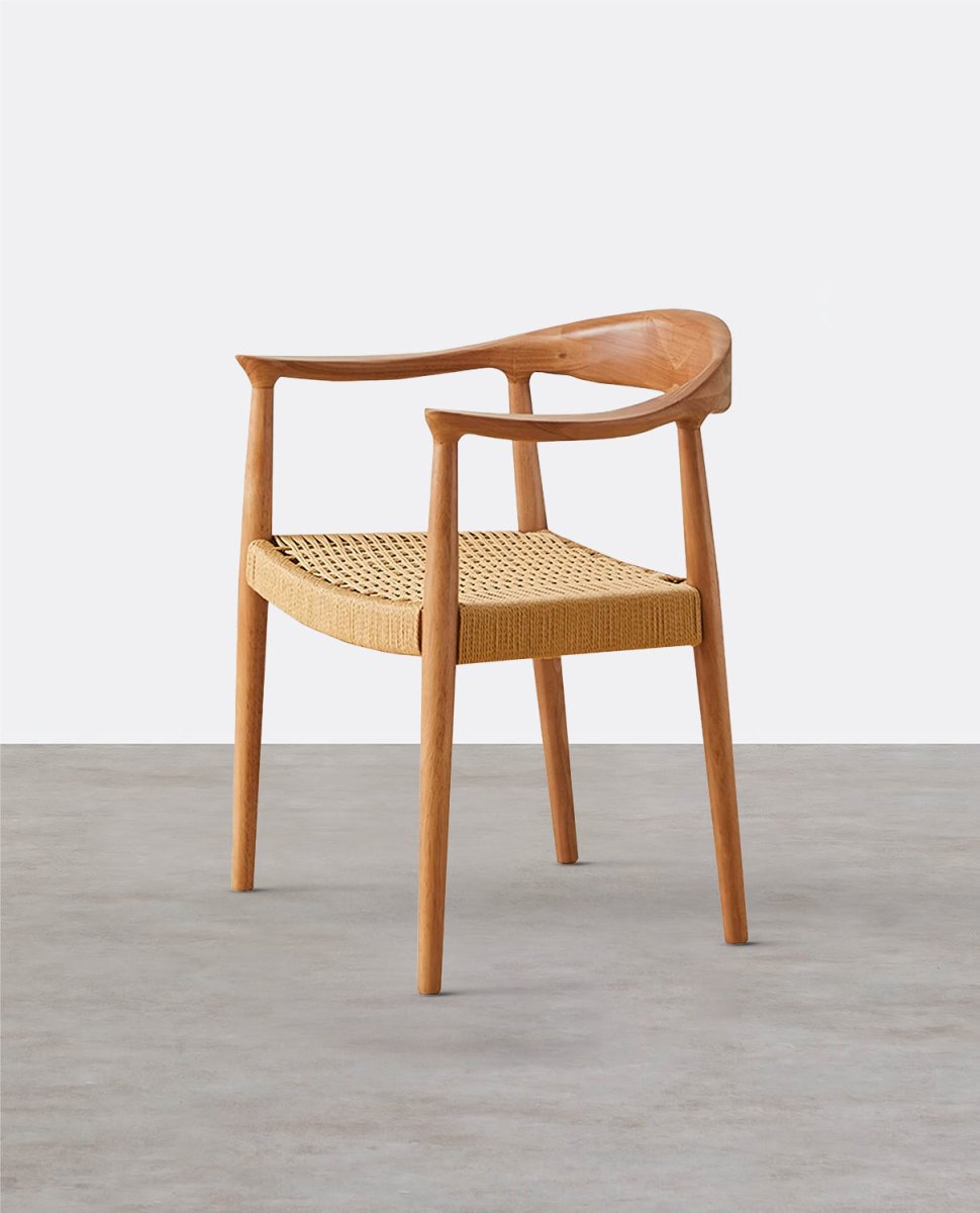 Abiram Rattan Dining Chair, Solid Wood - Joe’s Haven