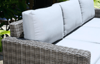 Marbella Grey 5 - Seater Garden Sofa Set with Ottoman and Cover Bundle - Joe’s Haven