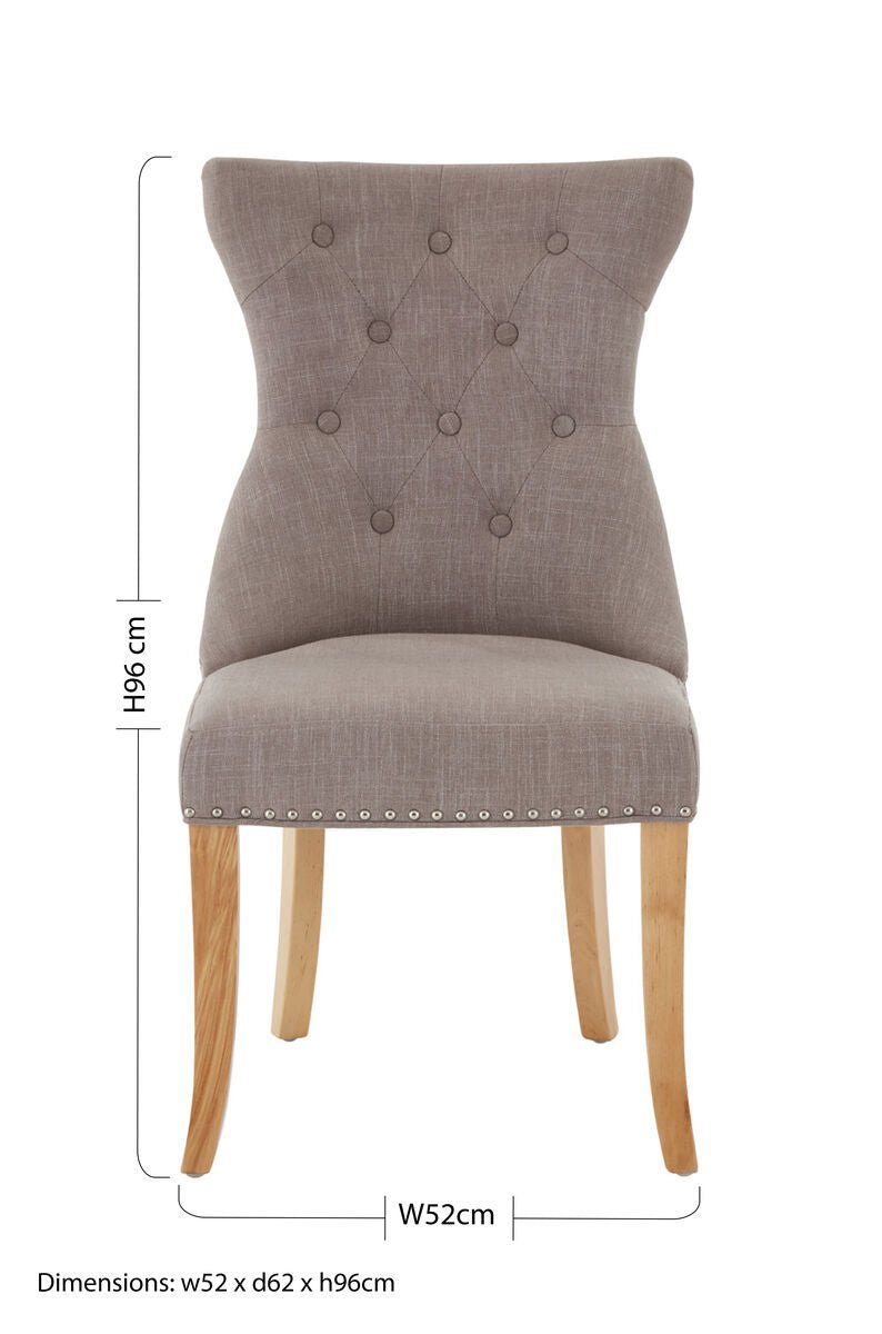 Regents Park Mink Linen Dining Chair - Joe’s Haven