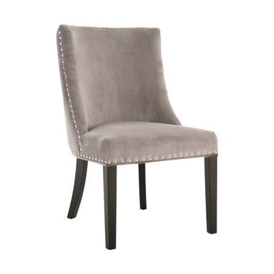 Regents Park Grey Velvet With Tufted Back Dining Chair - Joe’s Haven