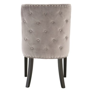 Regents Park Grey Velvet With Tufted Back Dining Chair - Joe’s Haven