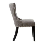 Daxton Grey Leather Effect Dining Chair - Joe’s Haven