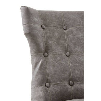 Daxton Grey Leather Effect Dining Chair - Joe’s Haven
