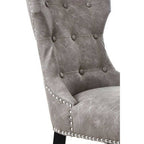 Daxton Grey Leather Effect Dining Chair - Joe’s Haven