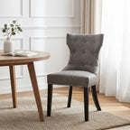 Daxton Grey Leather Effect Dining Chair - Joe’s Haven