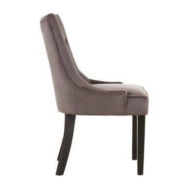 Daxton Storm Grey Velvet Dining Chair - Joe’s Haven