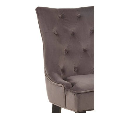Daxton Storm Grey Velvet Dining Chair - Joe’s Haven