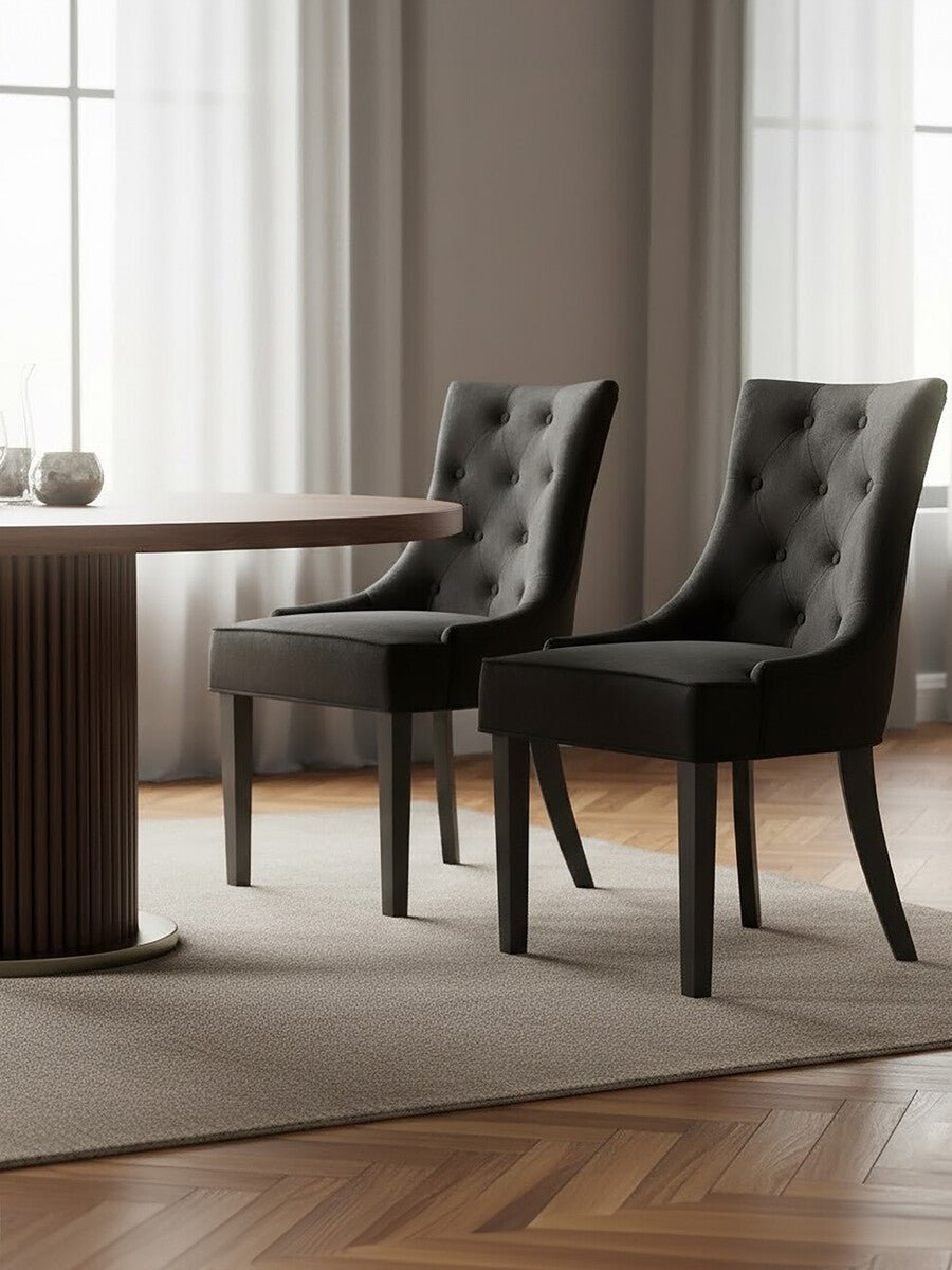 Daxton Black Velvet Dining Chair - Joe’s Haven