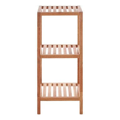 Salon 3 Tier Walnut Wood Bathroom Shelf Unit - Joe’s Haven