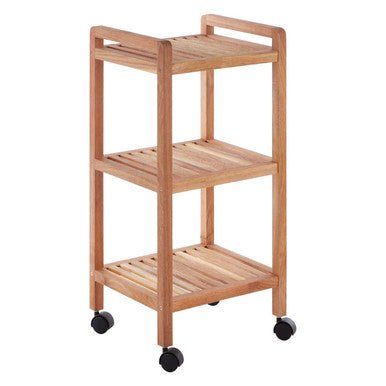 ARLA 3 Tier Walnut Wood Bathroom Trolley - Joe’s Haven