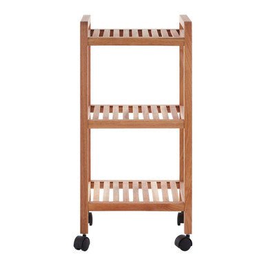ARLA 3 Tier Walnut Wood Bathroom Trolley - Joe’s Haven