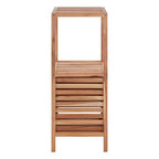 ARLA Two Tier Walnut Wood Bathroom Shelf Unit - Joe’s Haven