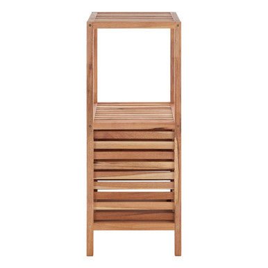 ARLA Two Tier Walnut Wood Bathroom Shelf Unit - Joe’s Haven