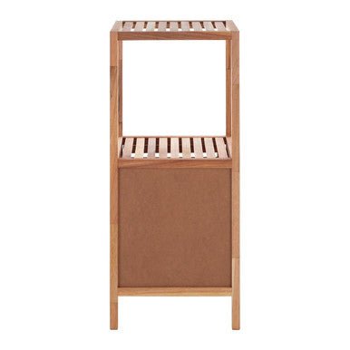 ARLA Two Tier Walnut Wood Bathroom Shelf Unit - Joe’s Haven