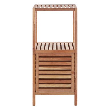 ARLA Two Tier Walnut Wood Bathroom Shelf Unit - Joe’s Haven