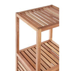 ARLA Two Tier Walnut Wood Bathroom Shelf Unit - Joe’s Haven