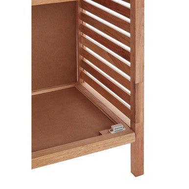 ARLA Two Tier Walnut Wood Bathroom Shelf Unit - Joe’s Haven