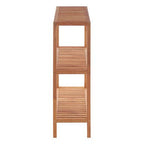 Arla 3 Tier Walnut Wood Bathroom Shelf Unit - Joe’s Haven