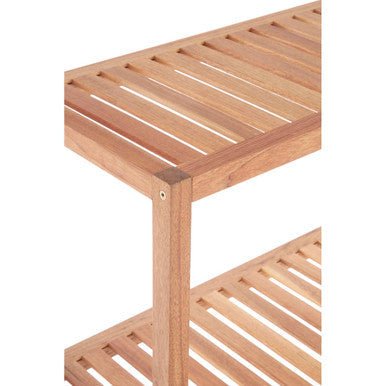 Arla 3 Tier Walnut Wood Bathroom Shelf Unit - Joe’s Haven