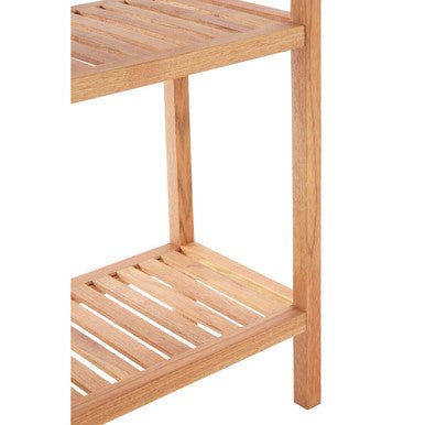 Arla 3 Tier Walnut Wood Bathroom Shelf Unit - Joe’s Haven