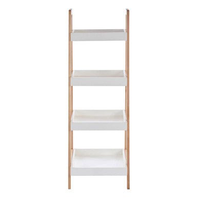 ARLA Four Tier Birch Wood Bathroom Shelf Unit - Joe’s Haven