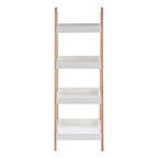 ARLA Four Tier Birch Wood Bathroom Shelf Unit - Joe’s Haven