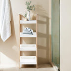 ARLA Four Tier Birch Wood Bathroom Shelf Unit - Joe’s Haven
