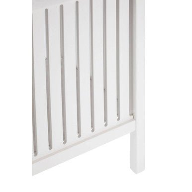 Salon White Bathroom Storage Stool with padded seat - Joe’s Haven