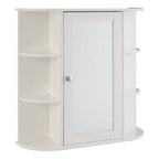 Portland Seven Shelf Mirrored Door Bathroom Cabinet - Joe’s Haven