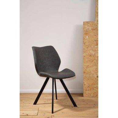White Round Marble Effect Top and Grey Meta Frame Dining Table with Grey 6 Chairs Set, Weston - Joe’s Haven