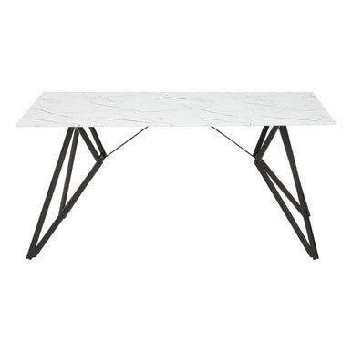 Weston Marble Effect Dining Table With 6 Chairs Set - Joe’s Haven