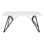 Weston Marble Effect Dining Table With 6 Chairs Set - Joe’s Haven