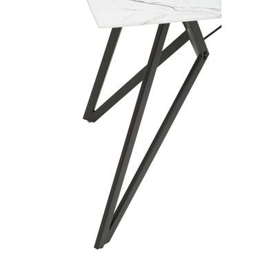 Weston Marble Effect Dining Table With 6 Chairs Set - Joe’s Haven