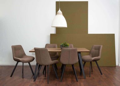 Westford 7pc Rectangular Brown Dining Set - Joe’s Haven