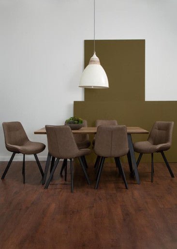 Westford 7pc Rectangular Brown Dining Set - Joe’s Haven