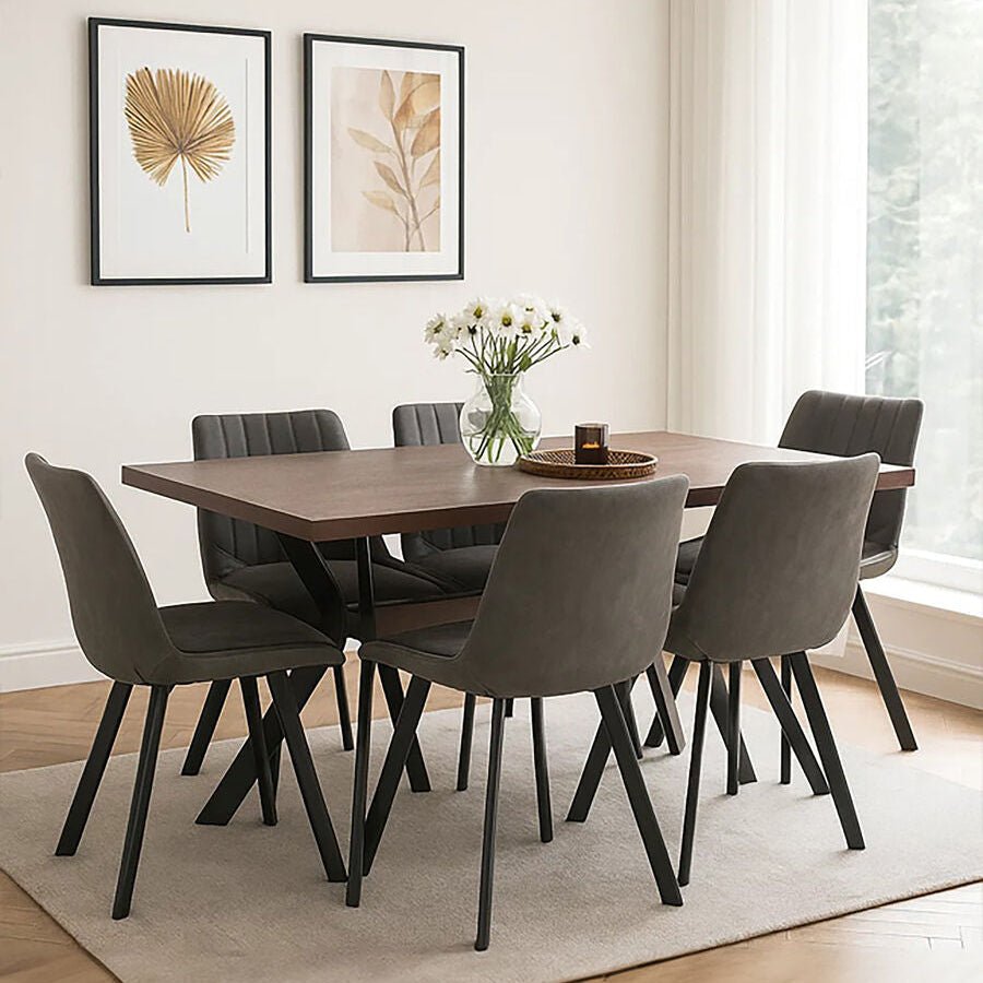 Westford Rectangle Dining Table With 6 Chairs Set - Joe’s Haven