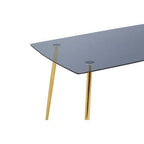 Smoked Glass Top and Slanted Legs Coffee Table with 6 Chairs Set, Wimslow - Joe’s Haven